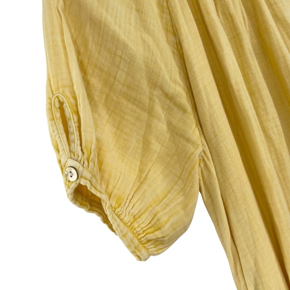 Faherty Dream Cotton Gauze Camel Dress in Sahara Sun New - Picture 6 of 9